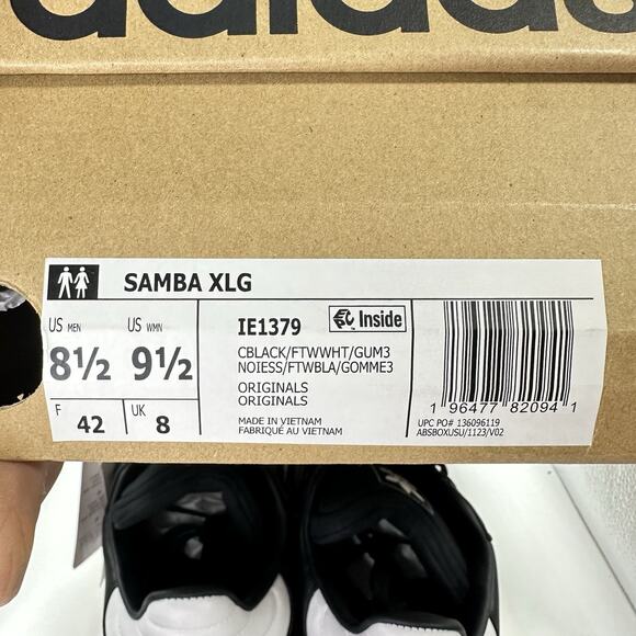 Adidas Samba XLG Black White Gum Soccer Shoes (IE1379) | Men’s Size 8.5 US 42 UK main image 5
